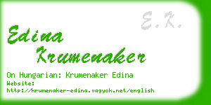 edina krumenaker business card